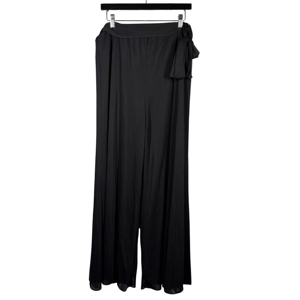 NEW! MSK Harem Pants Black Casual Wide Leg Tummy Control Dark Ballet Goth - XL